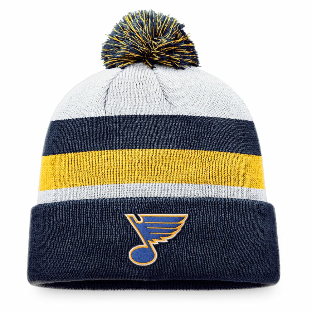 St. Louis Blues Fanatics Fundamental Cuffed Knit Hat with Pom -  NHL Hats