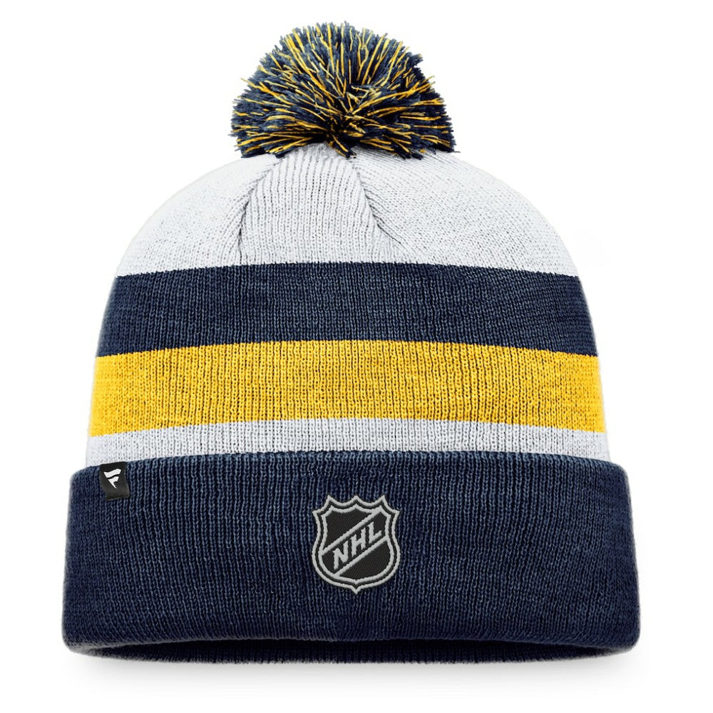 St. Louis Blues Fanatics Fundamental Cuffed Knit Hat with Pom -  NHL Hats