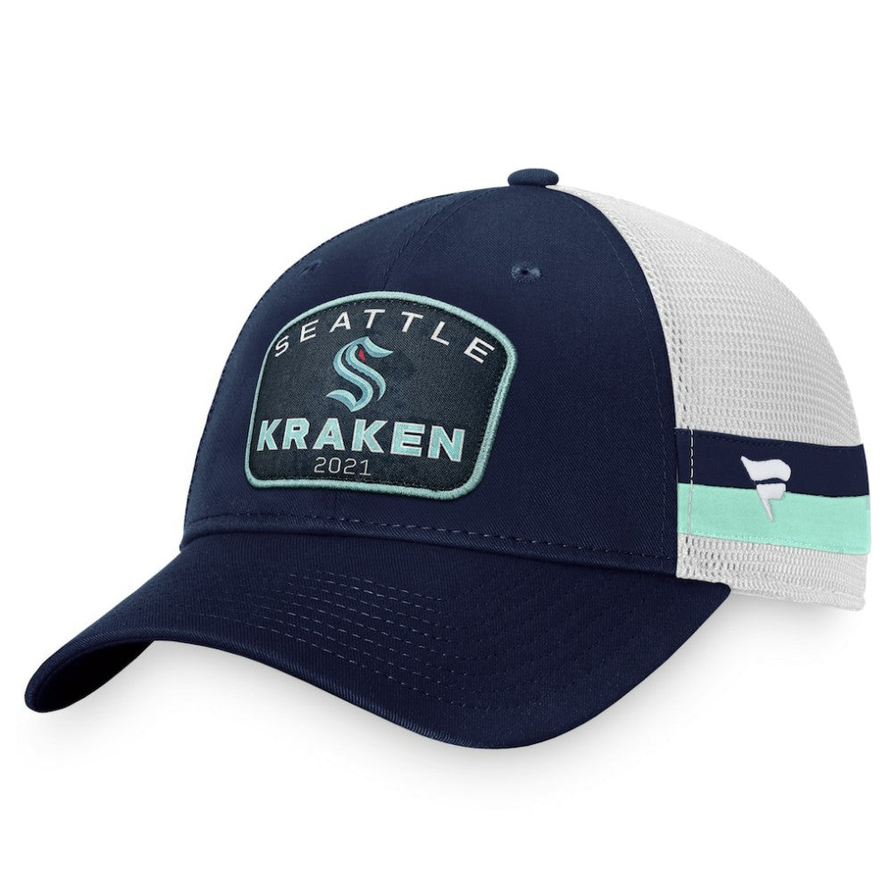 Seattle Kraken Fanatics Fundamental Striped Trucker Adjustable Hat -  NHL Hats
