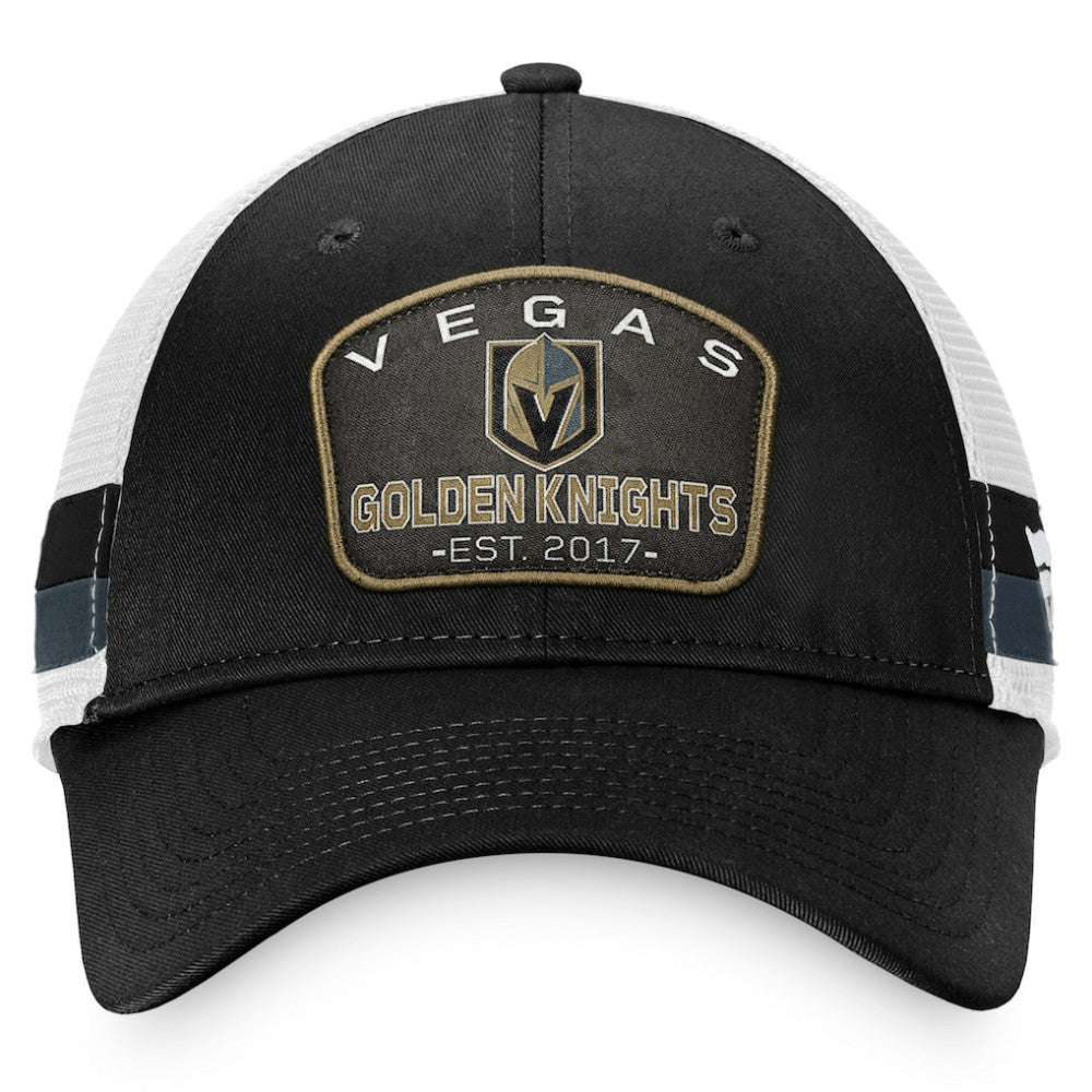 Vegas Golden Knights Fanatics Fundamental Striped Trucker Adjustable Hat -  NHL Hats