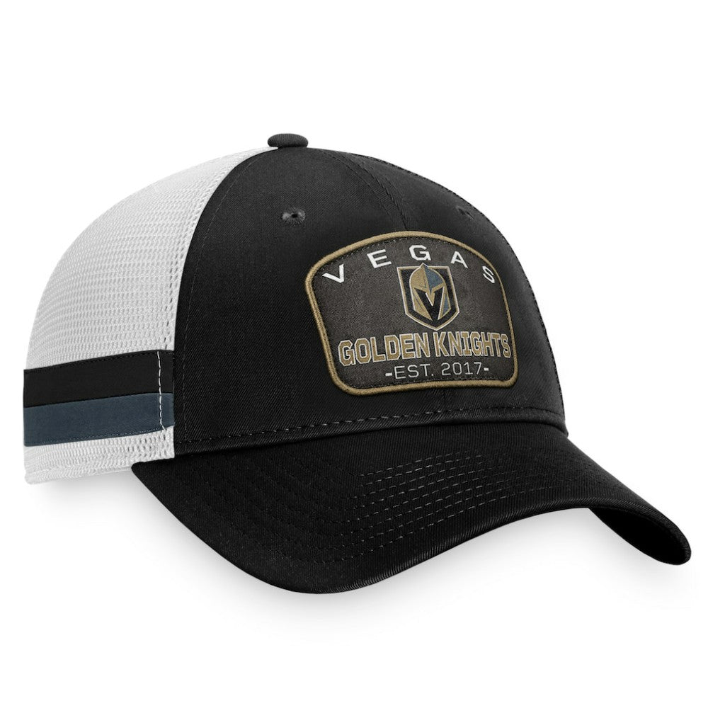 Vegas Golden Knights Fanatics Fundamental Striped Trucker Adjustable Hat -  NHL Hats