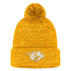 Nashville Predators Fanatics Fundamental Cuffed Knit Hat with Pom -  NHL Hats