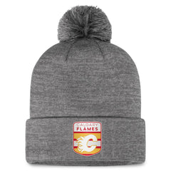 Calgary Flames Fanatics Authentic Pro Home Ice Cuffed Knit Hat with Pom -  NHL Hats