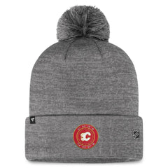 Calgary Flames Fanatics Authentic Pro Home Ice Cuffed Knit Hat with Pom -  NHL Hats