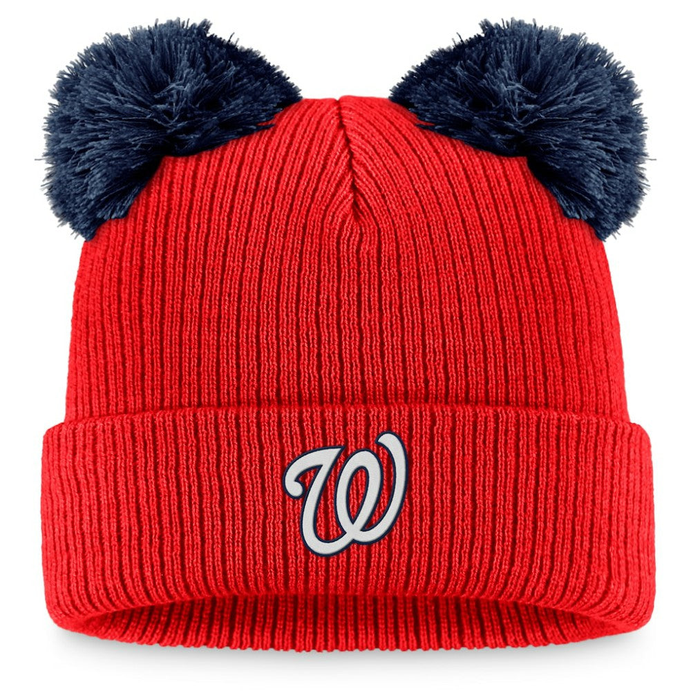 Washington Nationals Fanatics Women's Double Pom Cuffed Knit Hat - MLB Hats
