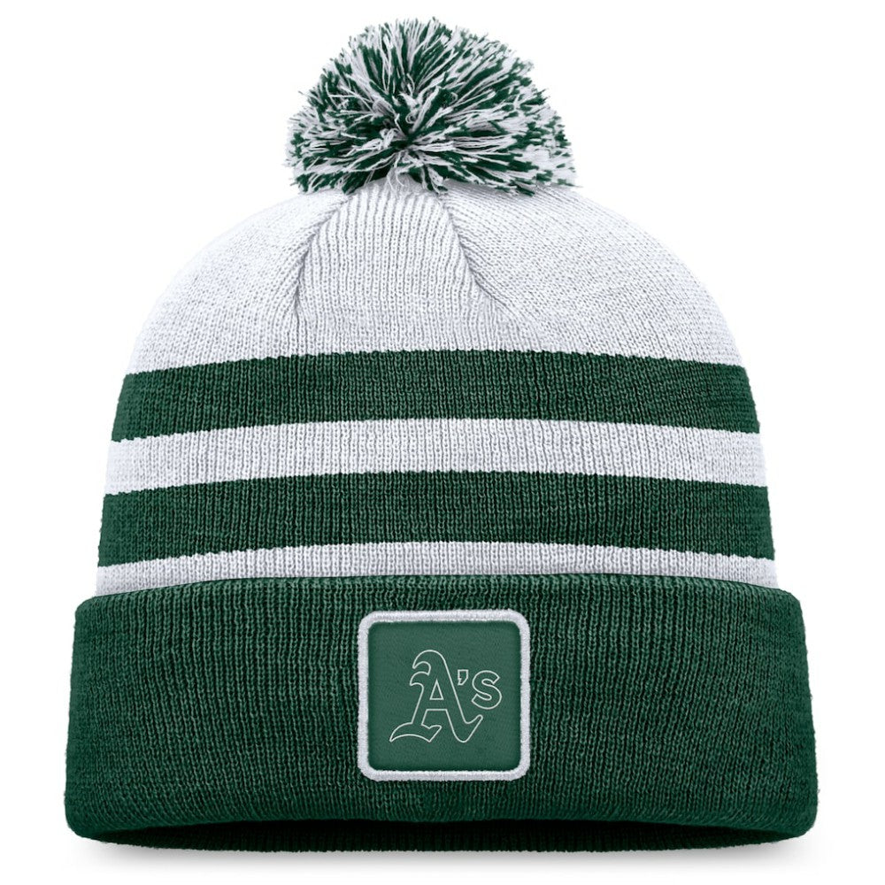 Athletics Fanatics Cuffed Knit Hat with Pom - MLB Hats
