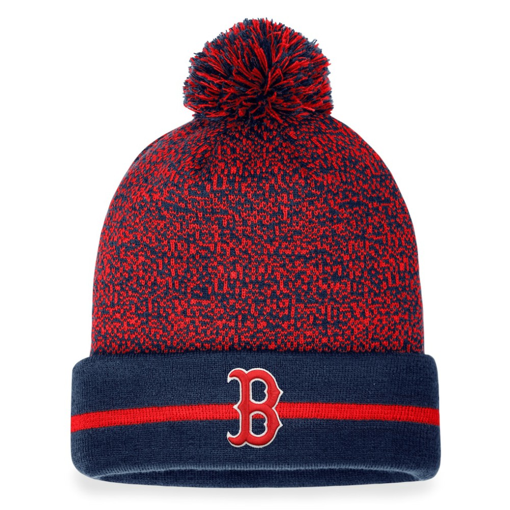 Boston Red Sox Fanatics Space-Dye Cuffed Knit Hat with Pom - MLB Hats