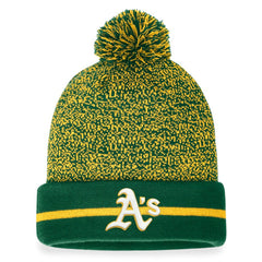 Athletics Fanatics Space-Dye Cuffed Knit Hat with Pom - MLB Hats