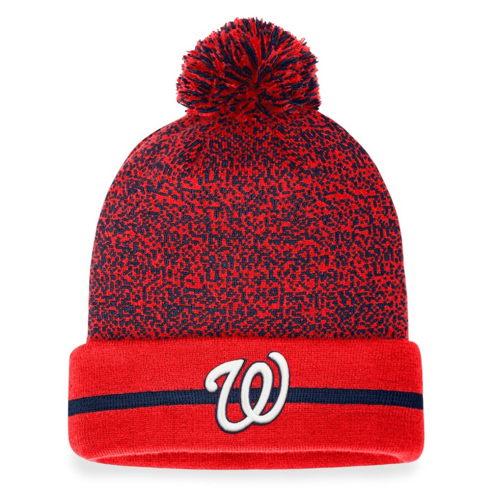 Washington Nationals Fanatics Space-Dye Cuffed Knit Hat with Pom - MLB Hats