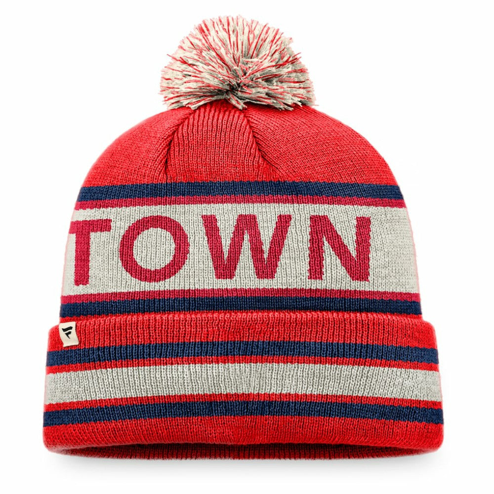 Washington Nationals Fanatics Hometown Slogan Cuffed Knit Hat with Pom - MLB Hats