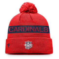 St. Louis Cardinals Fanatics League Logo Cuffed Knit Hat with Pom - MLB Hats