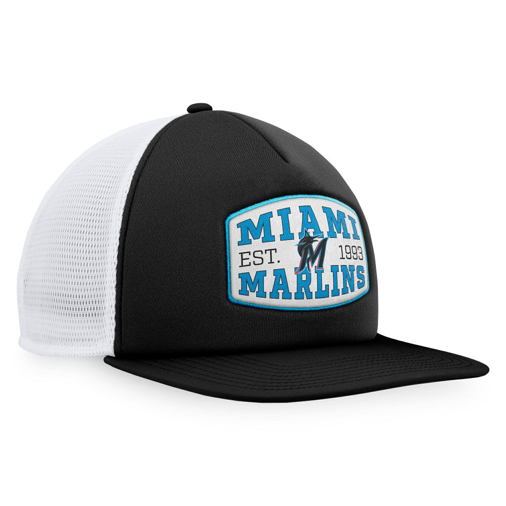 Miami Marlins Fanatics Foam Front Patch Trucker Snapback Hat - MLB Hats