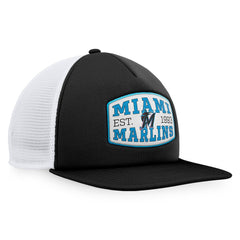 Miami Marlins Fanatics Foam Front Patch Trucker Snapback Hat - MLB Hats