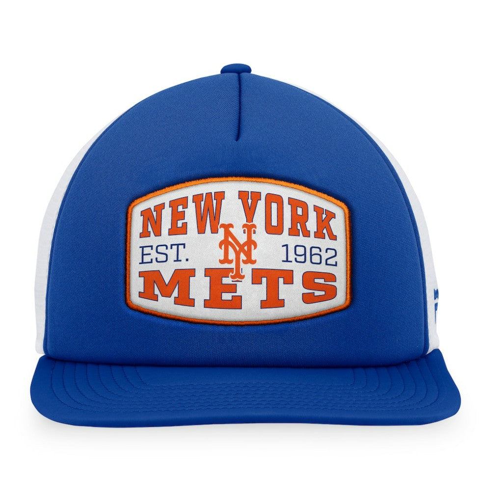 New York Mets Fanatics Foam Front Patch Trucker Snapback Hat - MLB Hats