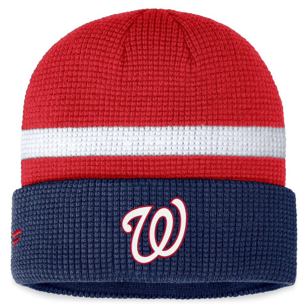 Washington Nationals Fanatics Waffle Cuffed Knit Hat - MLB Hats