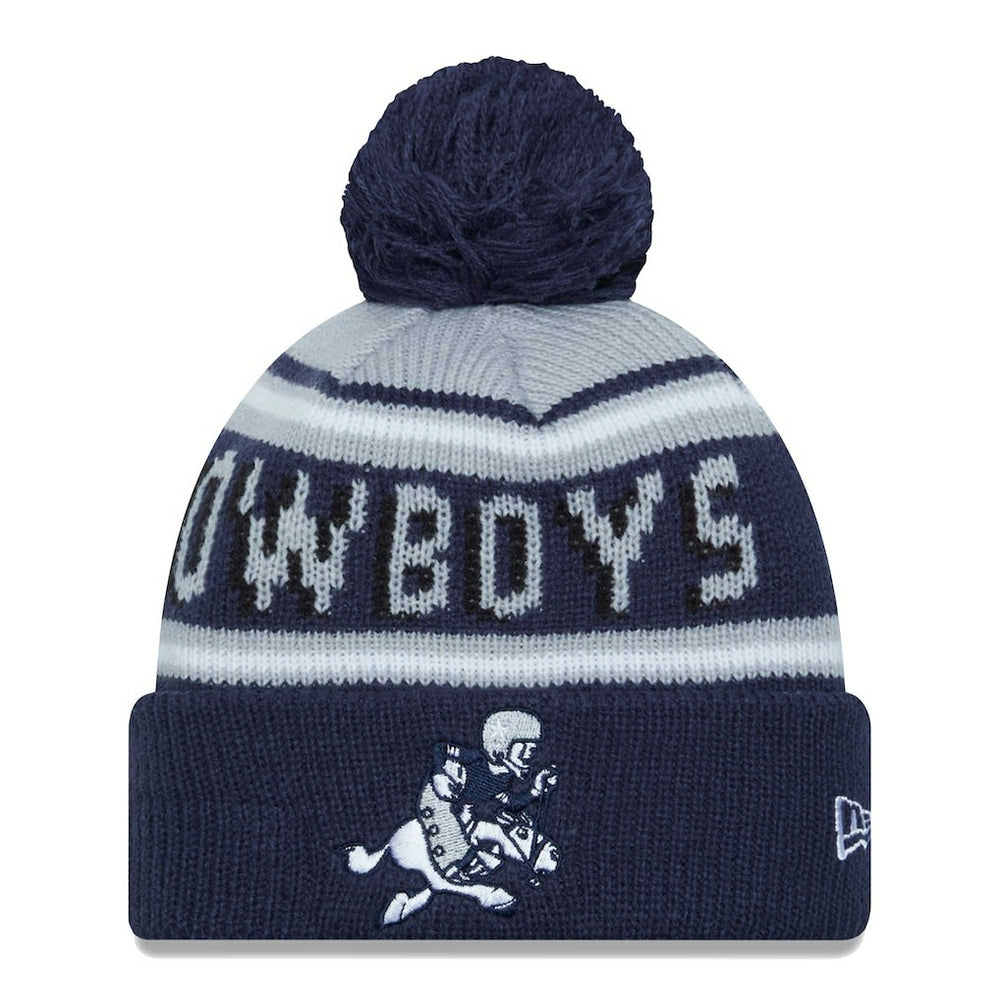 Dallas Cowboys Youth Gridiron Classics Main Cuffed Knit Hat with Pom | NFL Hot