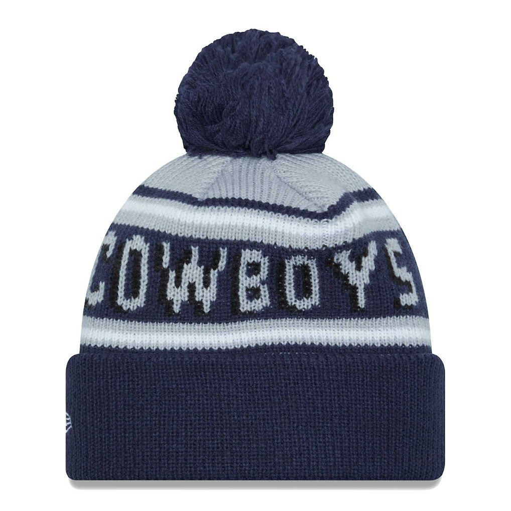Dallas Cowboys Youth Gridiron Classics Main Cuffed Knit Hat with Pom | NFL Hot