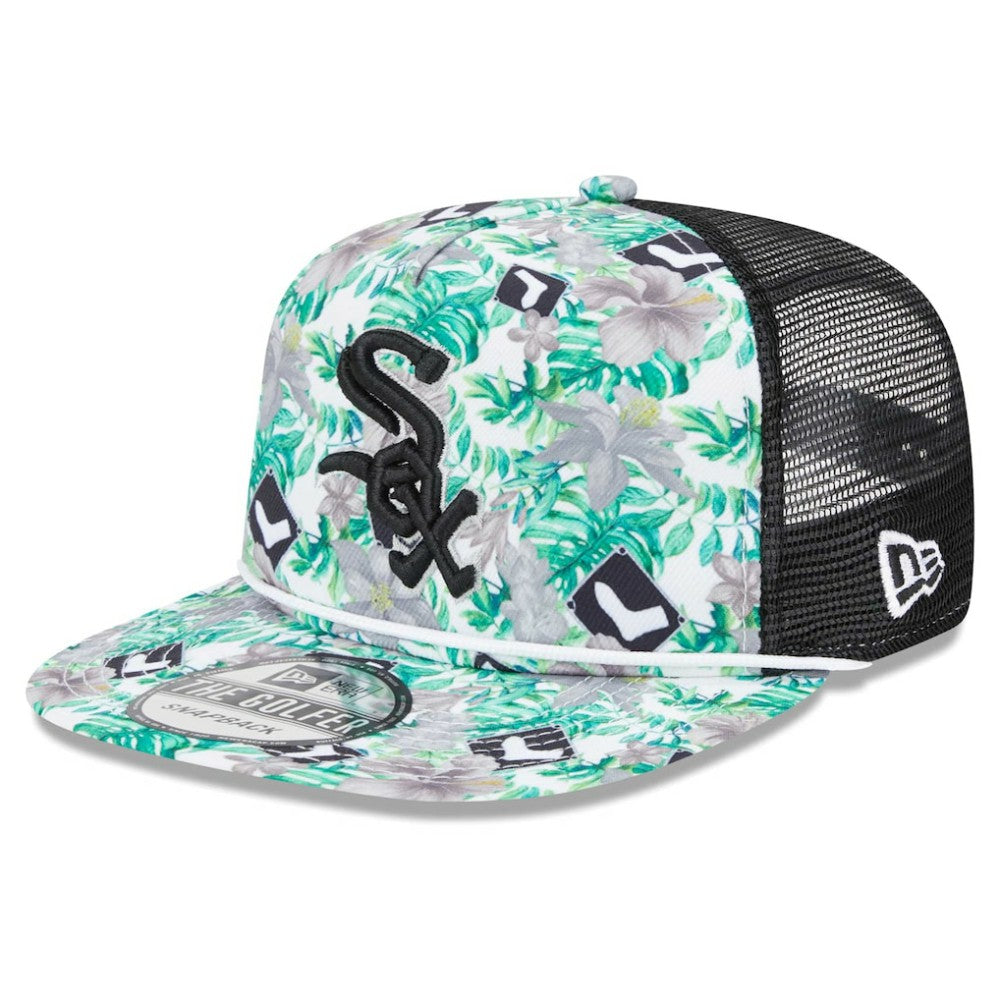 Chicago White Sox New Era Tropic Floral Golfer Lightly Structured Snapback Hat - MLB Hats