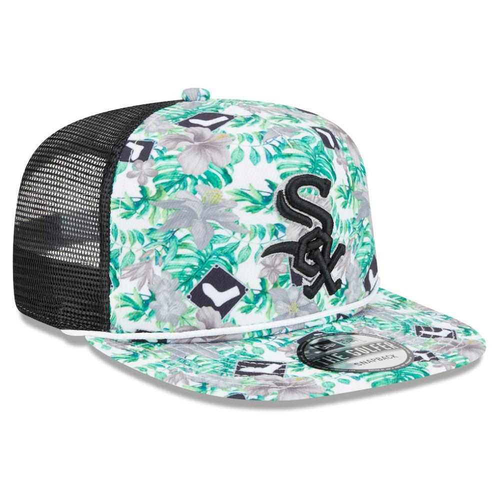 Chicago White Sox New Era Tropic Floral Golfer Lightly Structured Snapback Hat - MLB Hats