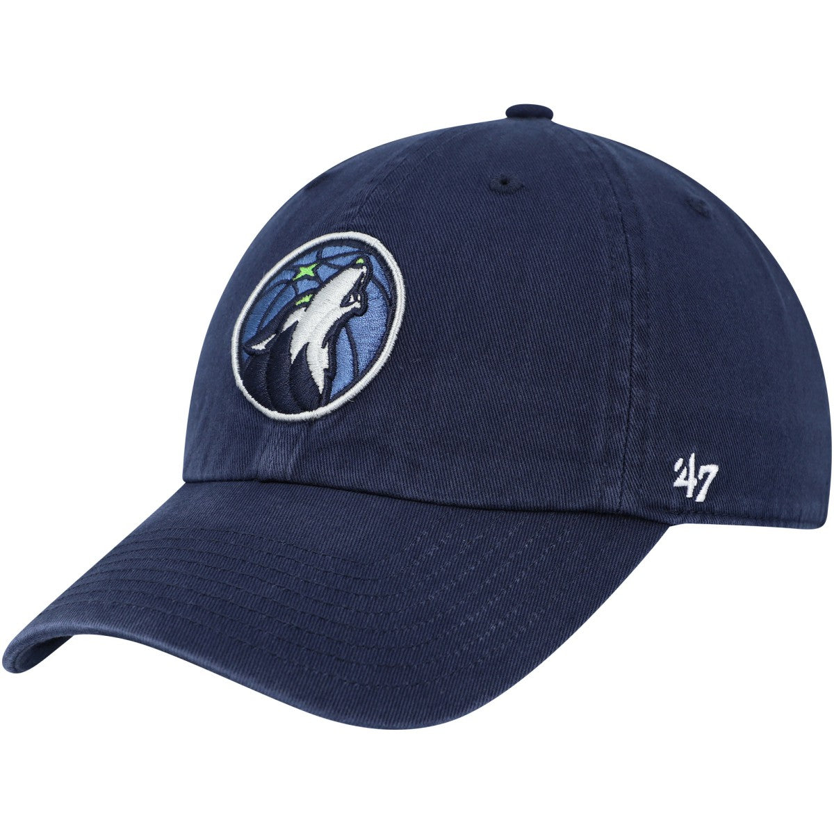 Navy Minnesota Timberwolves '47 Core Logo Clean Up Adjustable Hat | NBA