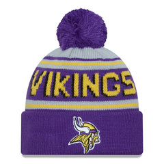 Minnesota Vikings Main Cuffed Knit Hat with Pom | NFL Outlet