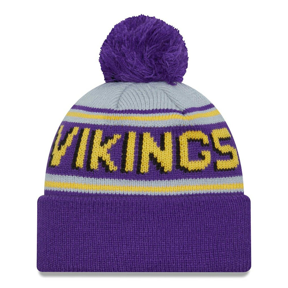 Minnesota Vikings Main Cuffed Knit Hat with Pom | NFL Outlet
