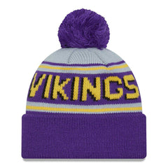 Minnesota Vikings Main Cuffed Knit Hat with Pom | NFL Outlet