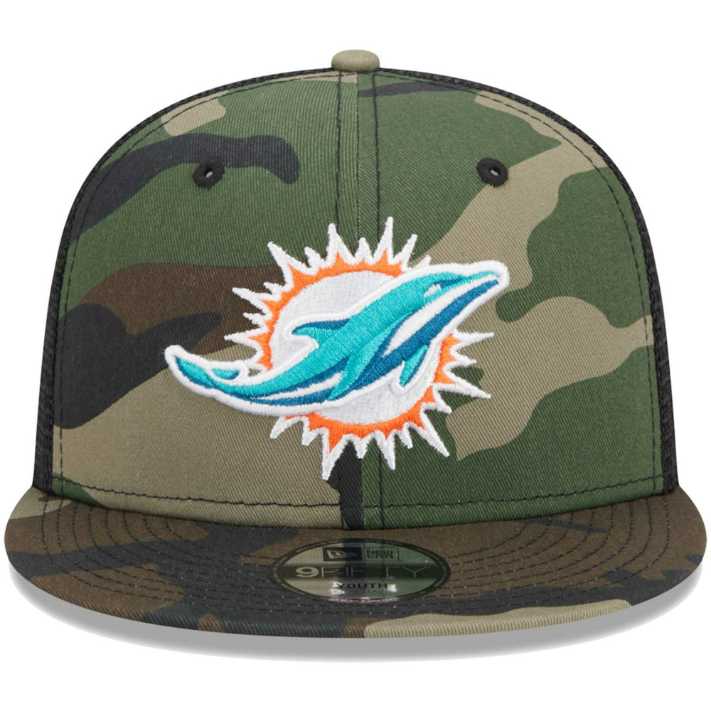 Miami Dolphins Youth Main Trucker 9FIFTY Snapback Hat | NFL Sale