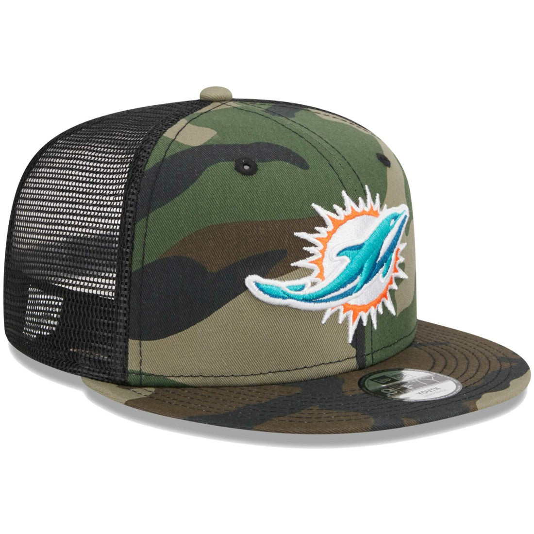 Miami Dolphins Youth Main Trucker 9FIFTY Snapback Hat | NFL Sale