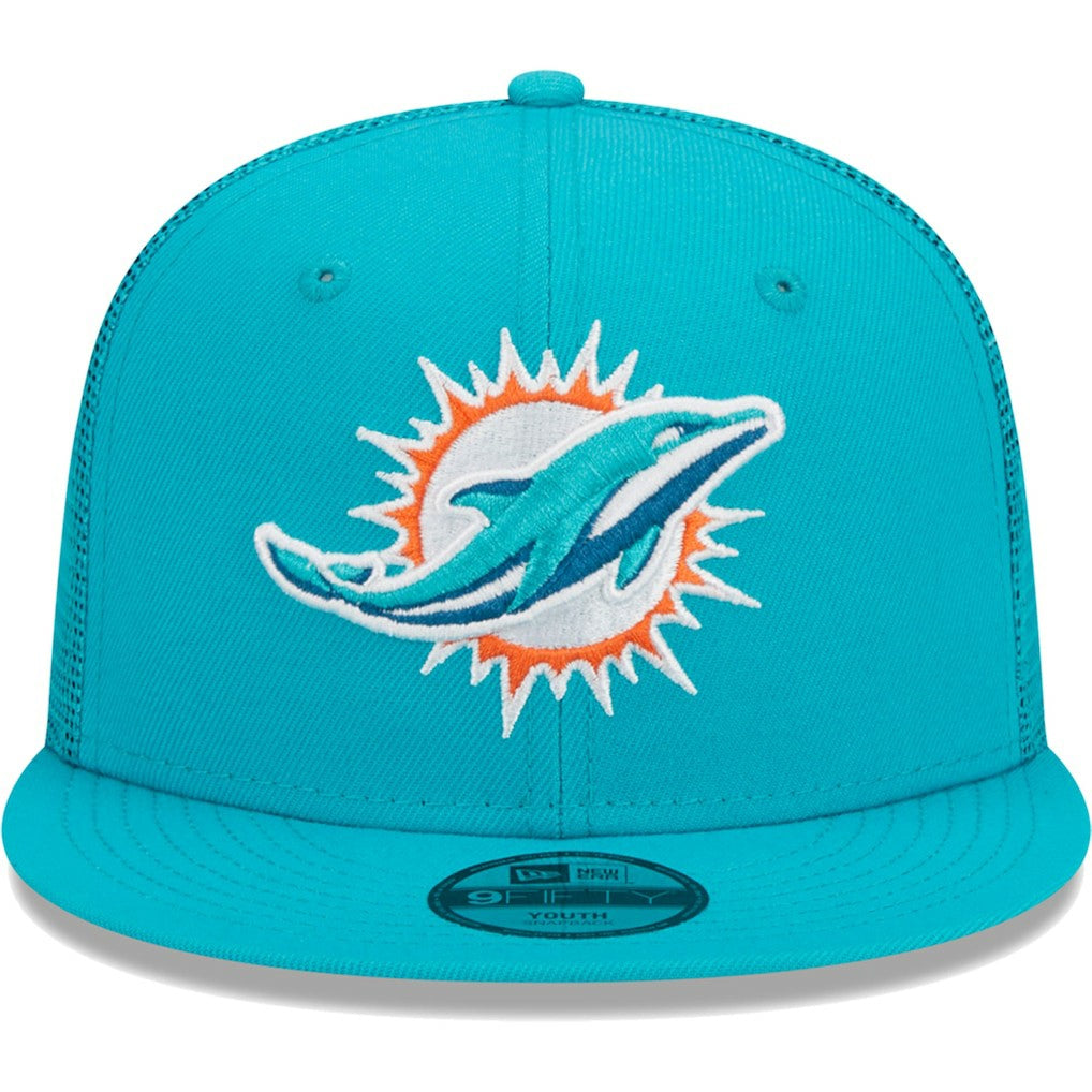 Miami Dolphins Youth Main Trucker 9FIFTY Snapback Hat | NFL Discount