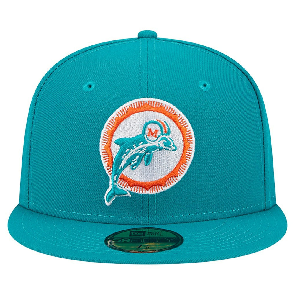 Miami Dolphins Throwback Main 59FIFTY Fitted Hat | NFL Hot