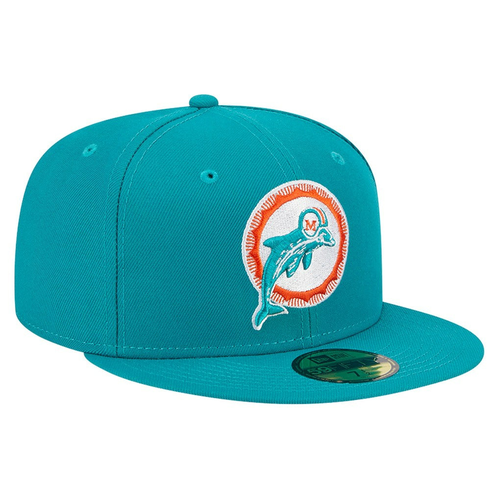 Miami Dolphins Throwback Main 59FIFTY Fitted Hat | NFL Hot