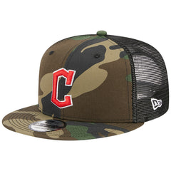 Cleveland Guardians New Era Woodland Camo Trucker 9FIFTY Snapback Hat - MLB Hats