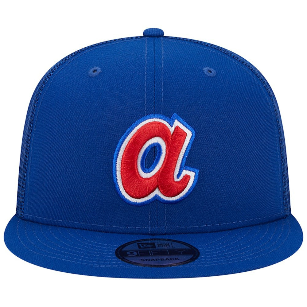 Atlanta Braves New Era Cooperstown Collection Team Color Trucker 9FIFTY Snapback Hat - MLB Hats