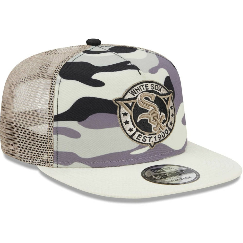 Chicago White Sox New Era Chrome Camo A-Frame 9FIFTY Trucker Snapback Hat - MLB Hats