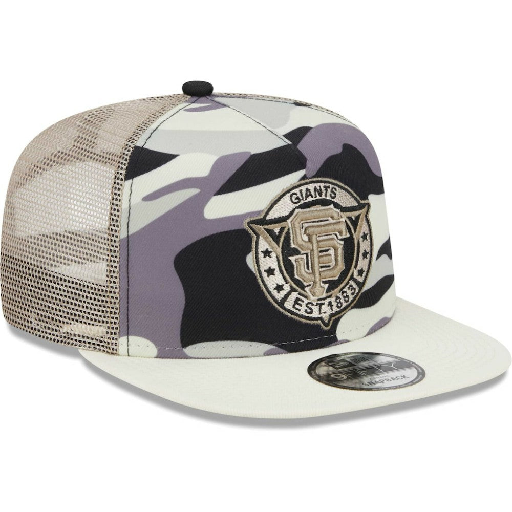 San Francisco Giants New Era Chrome Camo A-Frame 9FIFTY Trucker Snapback Hat - MLB Hats