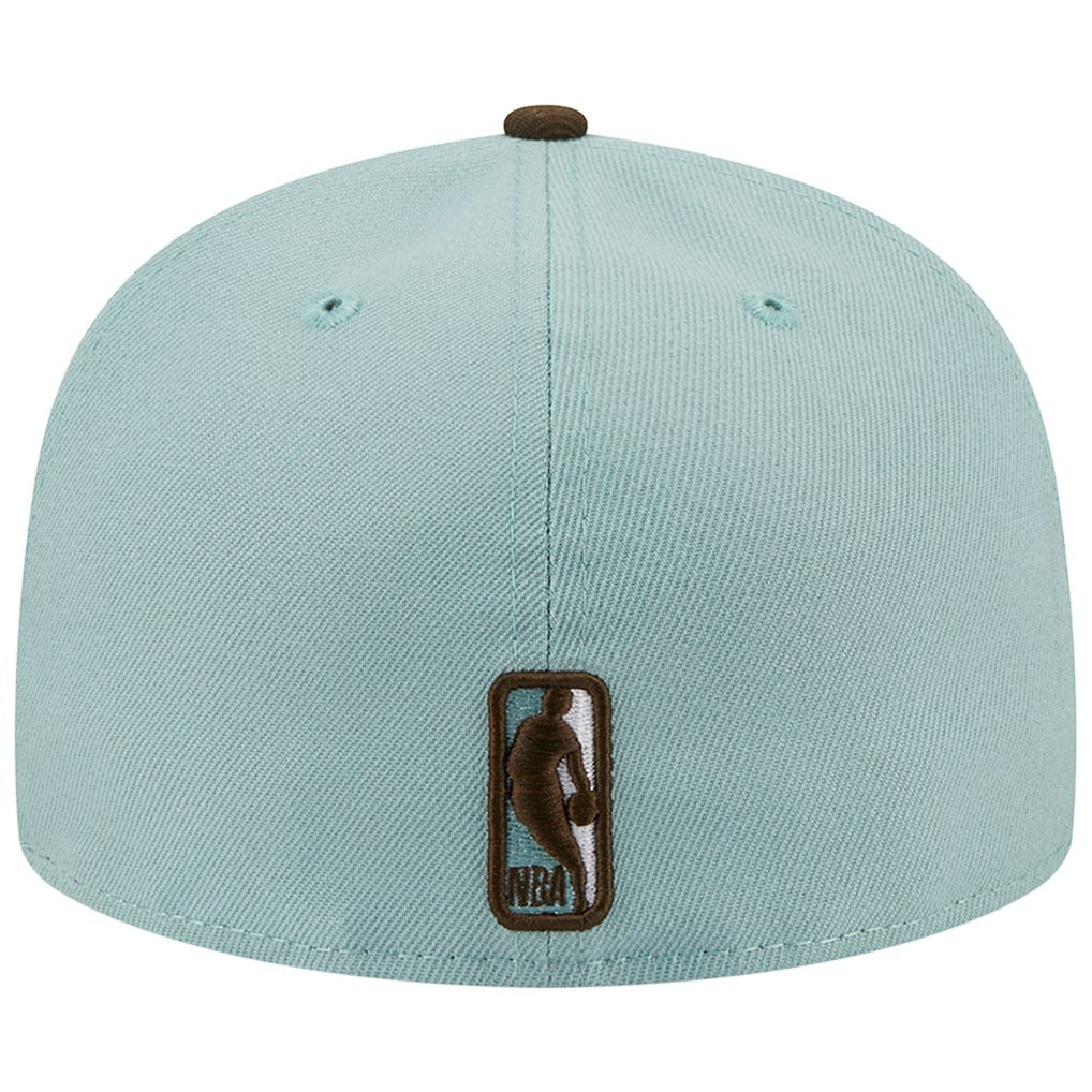 Light Blue/Brown Philadelphia 76ers Two-Tone 59FIFTY Fitted Hat | NBA
