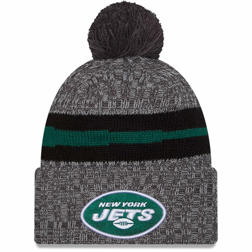 New York Jets 2023 Sideline Sport Cuffed Pom Knit Hat | NFL US