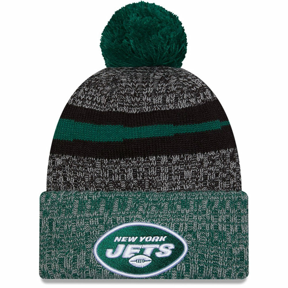 New York Jets 2023 Sideline Sport Cuffed Pom Knit Hat | NFL New