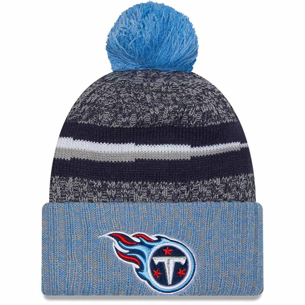 Tennessee Titans 2023 Sideline Sport Cuffed Pom Knit Hat | NFL Outlet