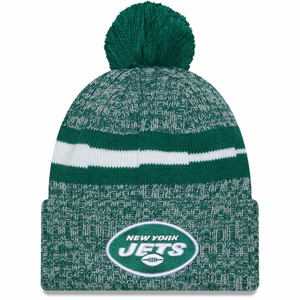 New York Jets 2023 Sideline Cuffed Knit Hat With Pom | NFL US