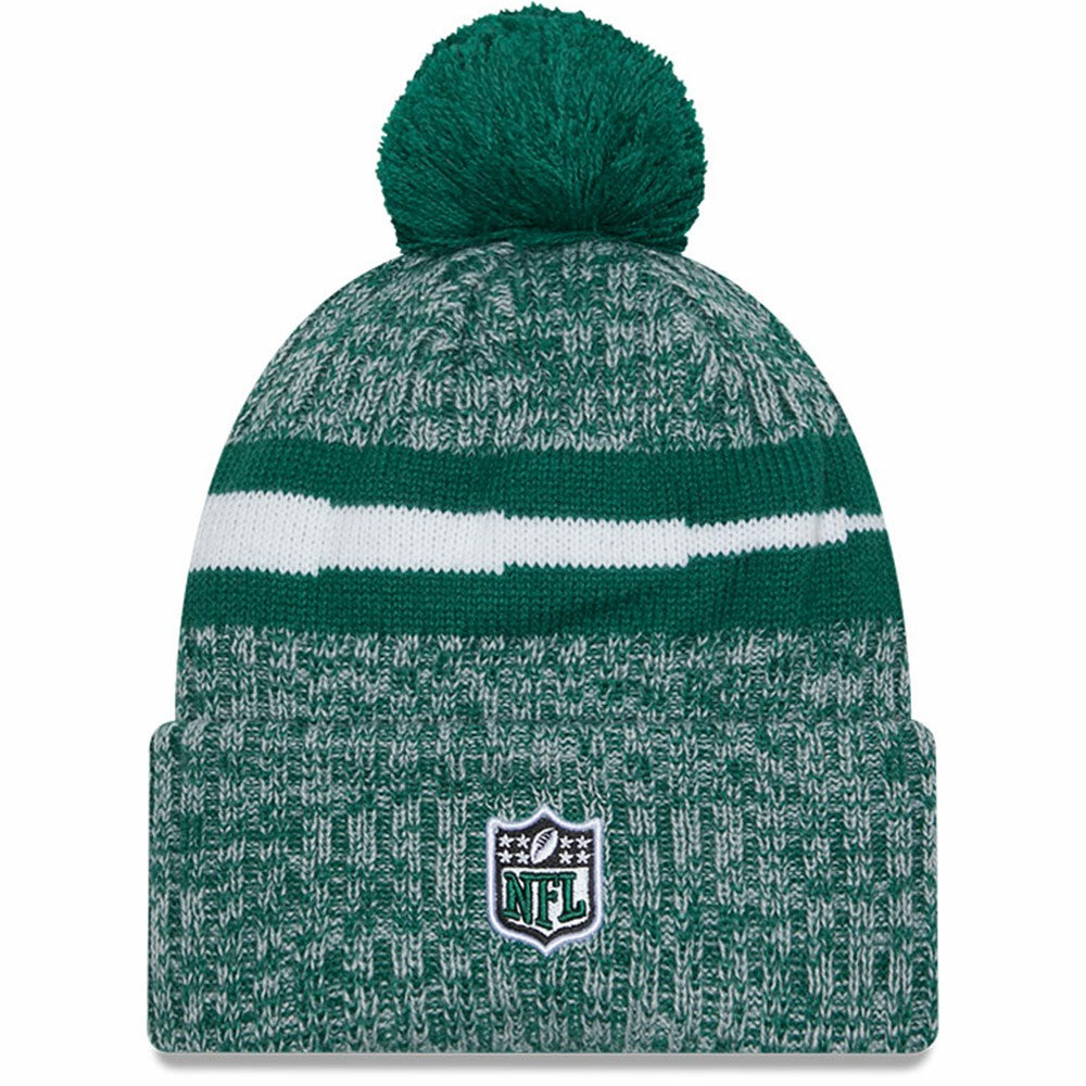 New York Jets 2023 Sideline Cuffed Knit Hat With Pom | NFL US