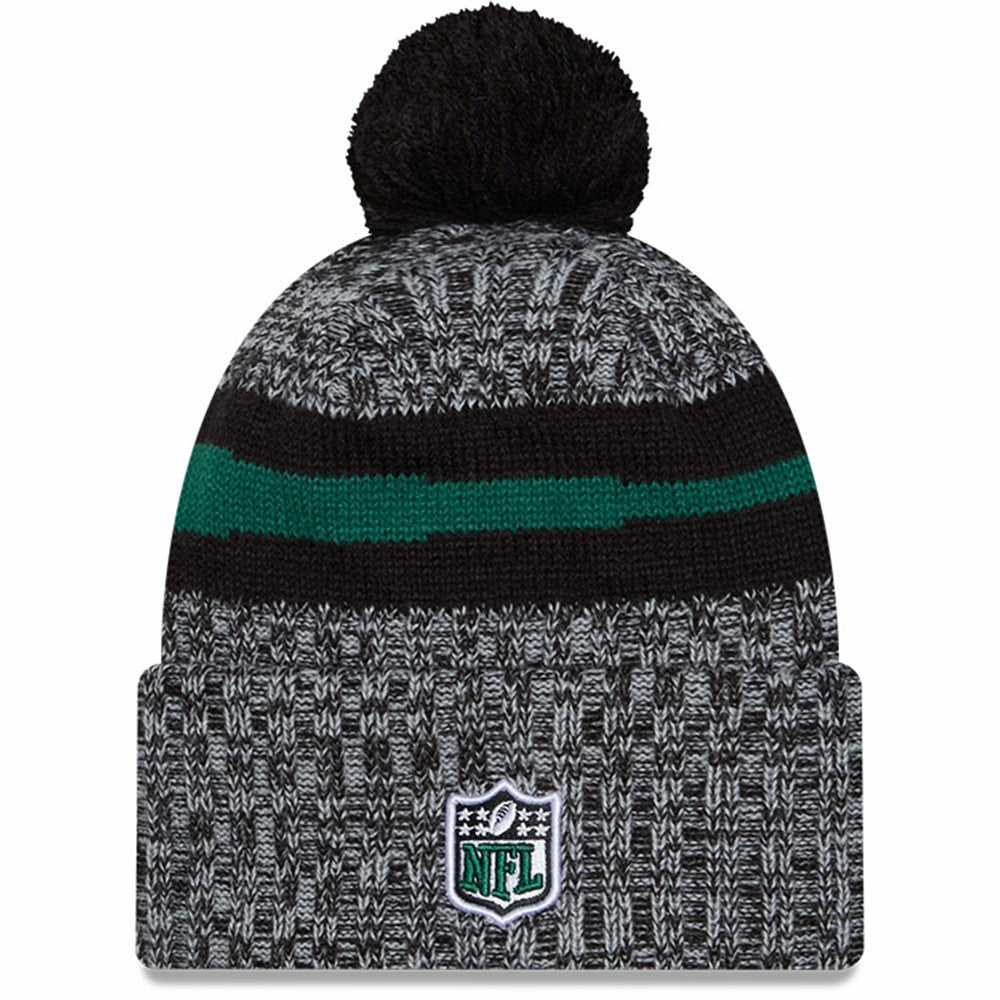 New York Jets 2023 Sideline Cuffed Knit Hat With Pom | NFL Sale