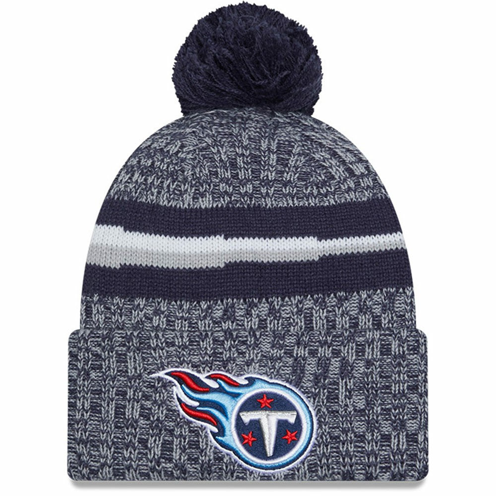 Tennessee Titans 2023 Sideline Cuffed Knit Hat With Pom | NFL Sale