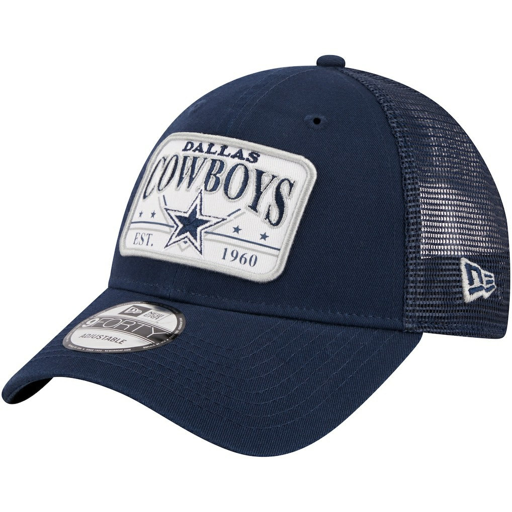 Dallas Cowboys Plate 9FORTY Trucker Adjustable Hat | NFL Sale