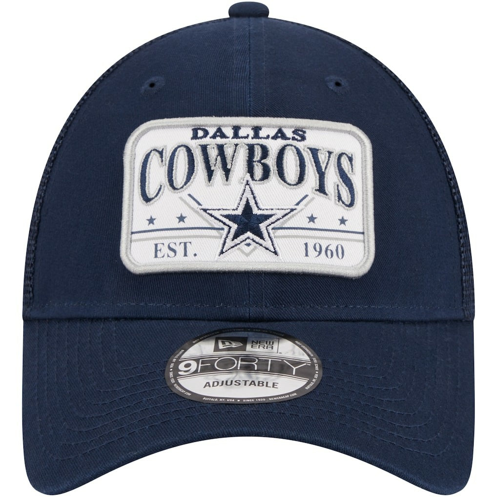 Dallas Cowboys Plate 9FORTY Trucker Adjustable Hat | NFL Sale