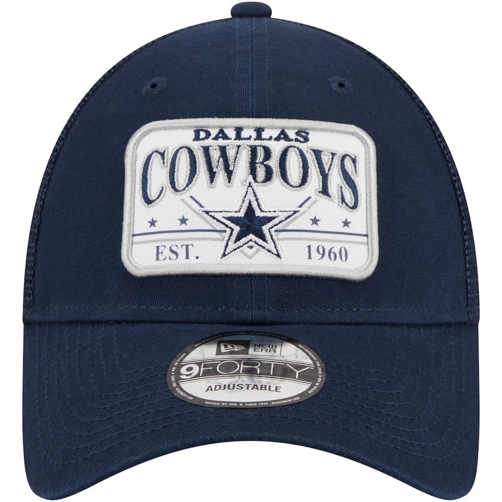 Dallas Cowboys Plate 9FORTY Trucker Adjustable Hat | NFL Sale