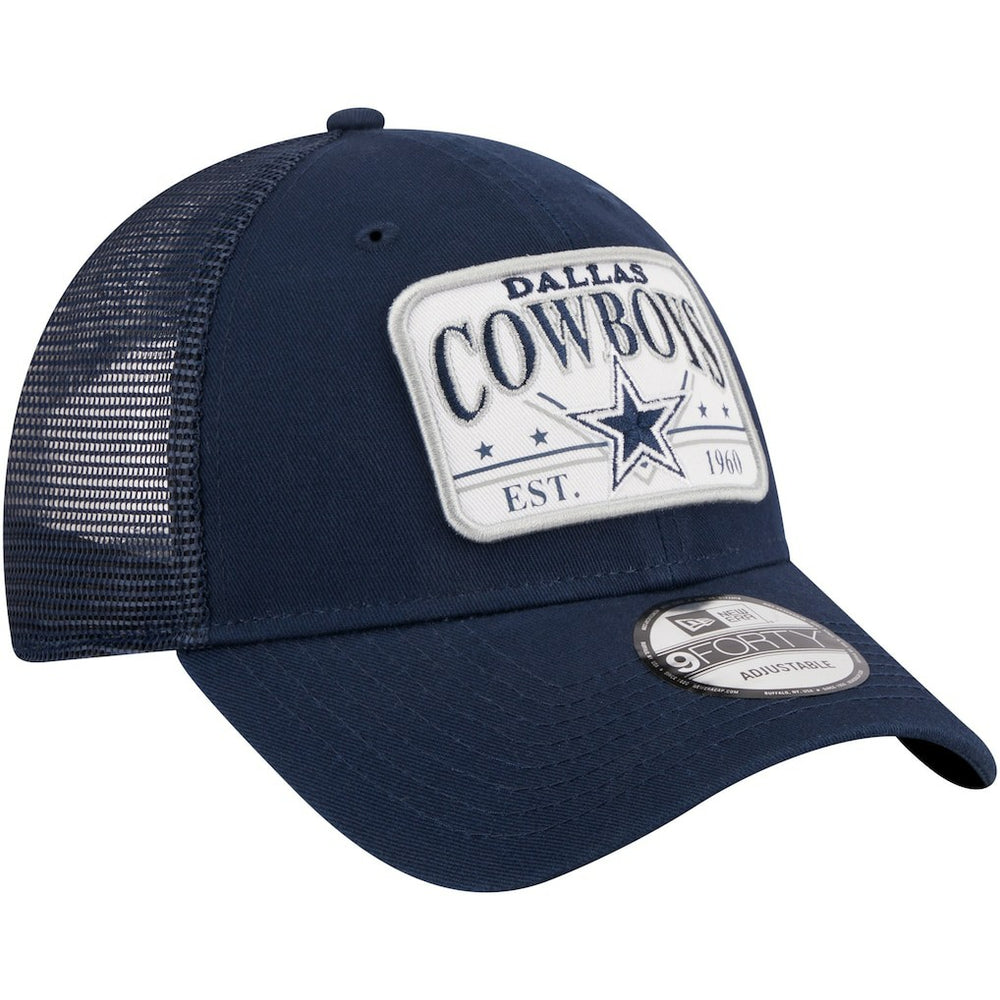 Dallas Cowboys Plate 9FORTY Trucker Adjustable Hat | NFL Sale