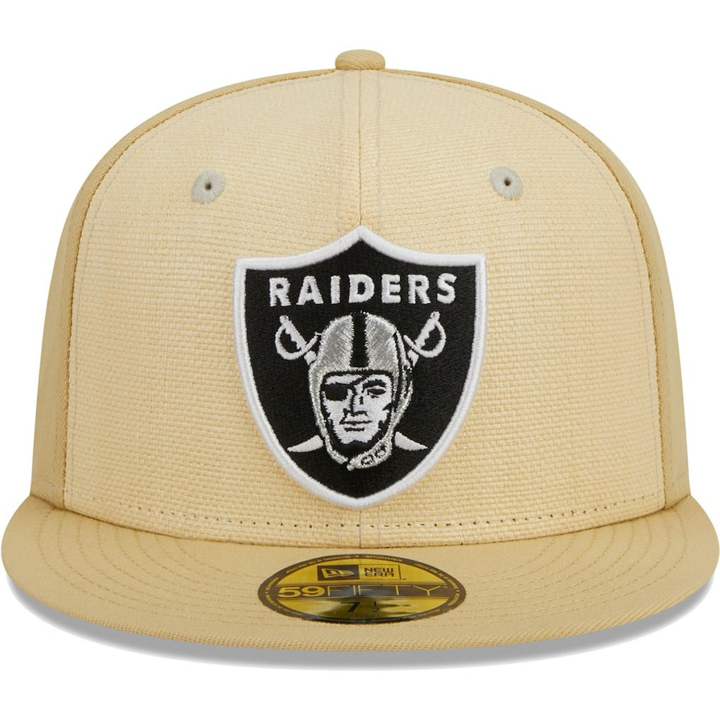 Las Vegas Raiders Raffia Front 59FIFTY Fitted Hat | NFL Sale