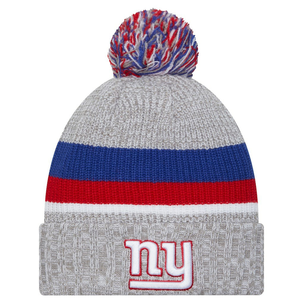 New York Giants Youth Cuffed Knit Hat with Pom | NFL Hot
